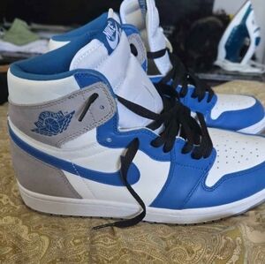 Blue, Gray, And White Jordan 1 Retro